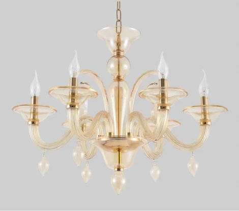 Подвесная люстра Crystal Lux Caetano SP-PL6 AMBER