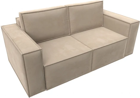 Диван прямой Куба мини (Бежевый/Велюр) Лига Диванов арт.121871