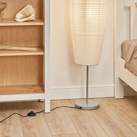 Торшер Е27, 2х60W. механический выключатель, белый Uniel UML-T410 2хE27 WHITE