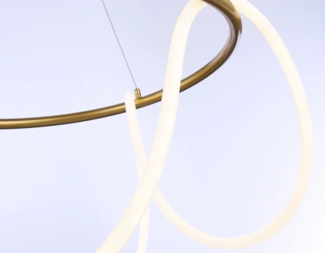 Подвесной светильник с гибким неоном светодиодный с пультом Ambrella COMFORT FL10503 (регулировка яркости, 220V, на тросе, кольцо)