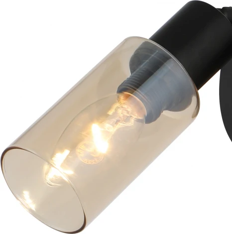 Спот Escada Sector 10172/1A Amber 1x40Вт E14, металл/стекло, черный/янтарный (220V)