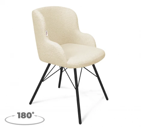 Стул Sheffilton SHT-ST39/S370-VP бежевый/черный муар 1017116202