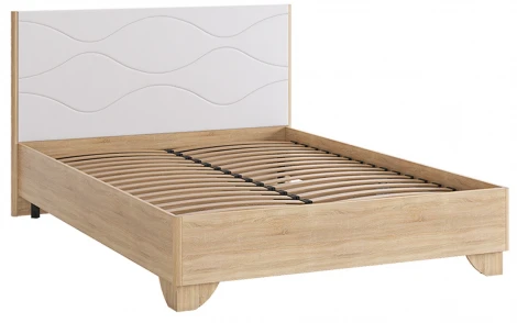 Зара Кровать с основанием Комфорт 140х200 см Mebelson (ЛДСП/Дуб сонома,Белый) арт.SMZ-05.1623