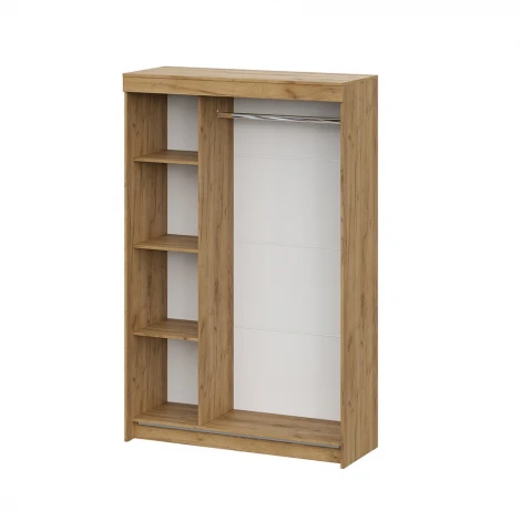 Шкаф Арника-купе ШКП 7, Дуб Золотой, Белый