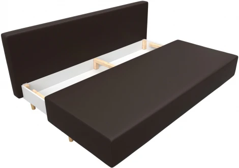 Диван прямой Лига-033 (Коричневый/Экокожа) Лига Диванов арт.121098