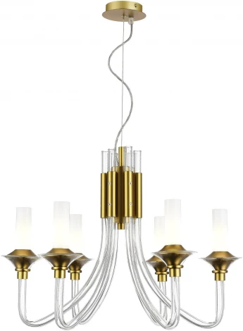 Подвесная люстра ST Luce Vetrano SL1241.203.06 Золотистый/Белый E14 6*40W (220V, на тросе)