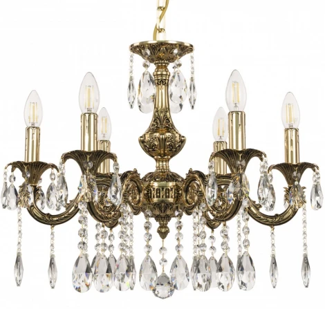 Подвесная люстра Bohemia AL7901 AL79101/6/175 A GB (220V, подвески, на цепи, подсвечник, свеча)