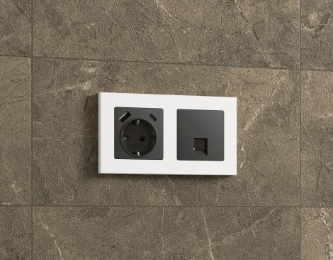 Рамка Ambrella Volt ALFA Techno (Белый матовый) 3-ая AF220123