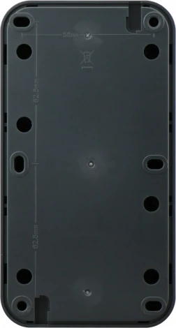 Двойной блок накладной, розетка с защитной крышкой+переключатель 1-клавишный, цвет антрацит IP55 Donel W55 DIP20628