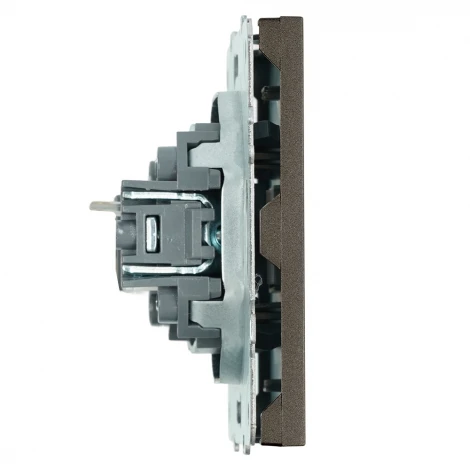 Розетка Ethernet RJ-45 (антрацит, soft touch) Stekker Эмили 49925