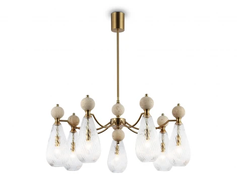 Потолочная люстра на штанге с травертином Ambrella Ceramo Modern LH53287