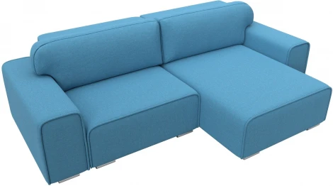 Диван угловой Лига-029 правый угол (Голубой/Рогожка) Лига Диванов арт.121933