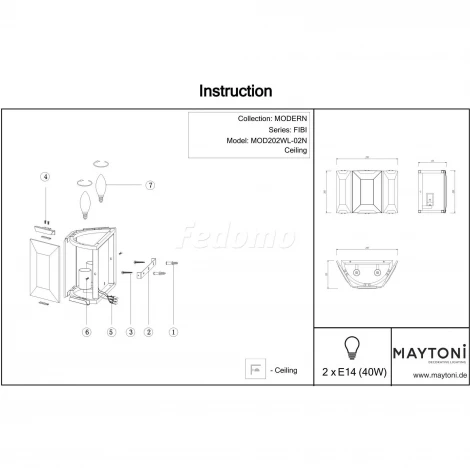 Бра Maytoni Cerezo MOD202WL-02N (220V)