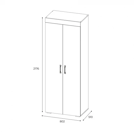 Шкаф БТС для одежды Прима ШК-03