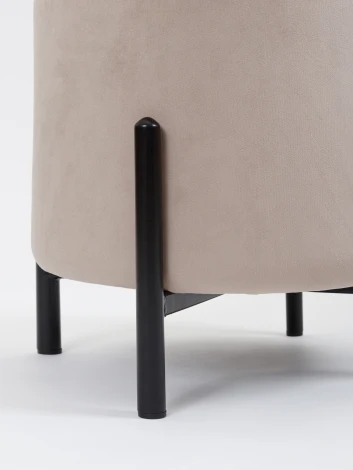 Пуф MyFar Фрэнк с ящиком серо-бежевый велюр MF1020-1