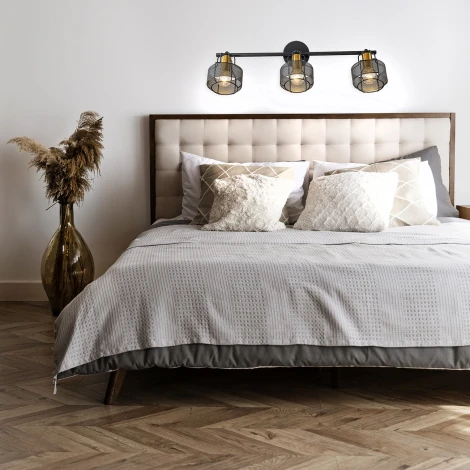 Настенно-потолочный спот Escada Zoom 1100/3A 3x40Вт E14, металл, чёрный/золото