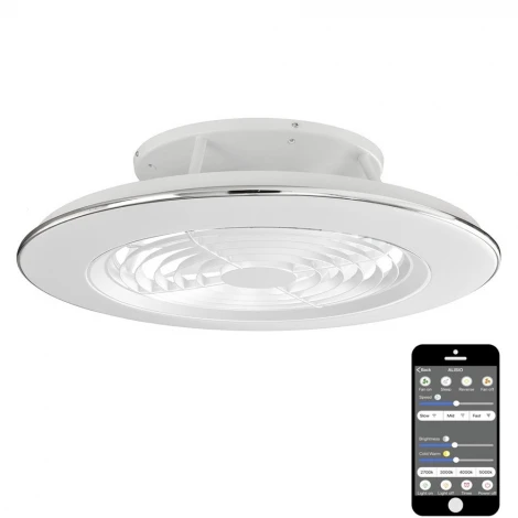 Потолочный светильник круглый с вентилятором Mantra Alisio 6705 (LED, 220V, диммер, пульт управления, круглые)