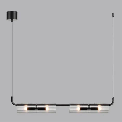 Подвесной светильник Lumion Toronto 6561/4 черный/прозрачный/металл/стекло G9 4*20W 220V (на проводе)