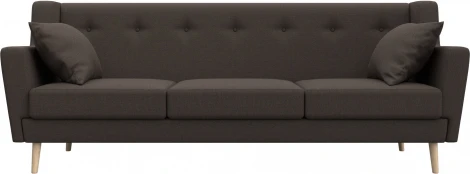 Диван кухонный прямой Брайтон 3 (Коричневый/Рогожка) Лига Диванов арт.122450