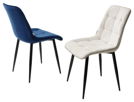 Стул CHIC HE622-01/ HE622-05 топленое молоко, ткань/ черный каркас