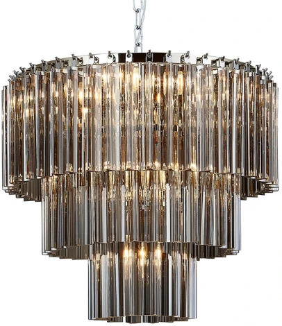 Подвесная люстра каскадная Newport 8700 8708+2/C fume (220V, на цепи)