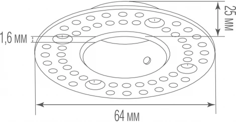 Встраиваемое основание под шпаклевку Donolux Light Wave Recessed mounting 1W