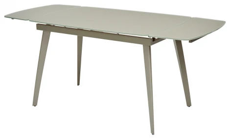Стеклянный стол M-City ELIOT 120 GREY9 матовое стекло цвет шампань/ GREY9 каркас