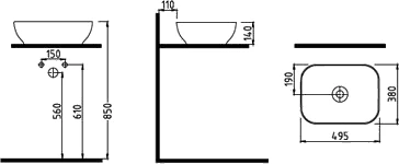 Рукомойник Bien Motto MTLG05003FD0B7000 черный