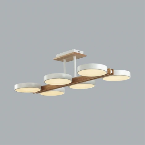 Потолочная люстра на штанге Lumion Plato 8030/108CL белый, дерево/металл, акрил LED 72W 3000-6000К 220V