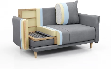 ЛУЧШИЙ ДРУГ Диван прямой мятный D1 furniture арт.AAA41683003