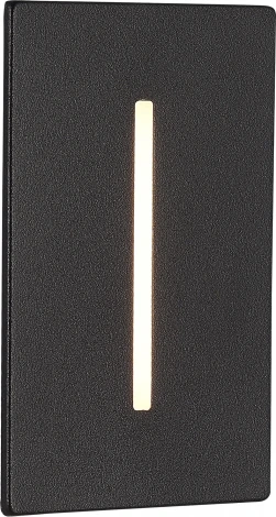 Подсветка для лестниц и ступеней встраиваемая линейная ST Luce Slim SL9519.408.01 черный LED 1*3W (220V, IP54)
