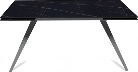 Стол раскладной Asti (160+40+40), керамика матовая Black Gold Top Concept арт.22764