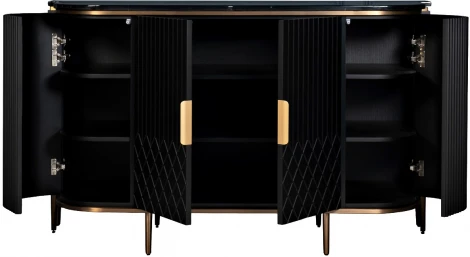 Комод черный  150*55*90см Garda Decor арт.77IP-2310