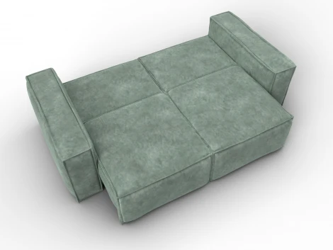 Диван прямой Лига-081 НПБ (ДСП/Пластик/Велюр/Зеленый) Лига Диванов 130114