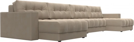 Диван П-образный с декором Лига-049 НПБ Лонг Лига Диванов (Велюр) арт.128557