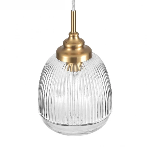 Подвесной светильник Lumion Dea 8439/1A латунь/прозрачный металл/стекло E14 1*40W 220V