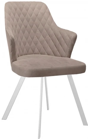 Стул DikLine 345 K4 капучино, ножки белые арт.00-00076161