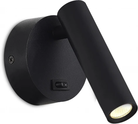 Спот ST Luce ST161.401.05 Черный/Черный LED 1*5W 3000K (220V, выключатель)