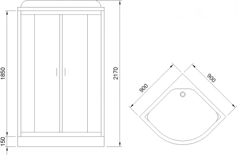 Душевая кабина Royal Bath HK RB90HK5-WC