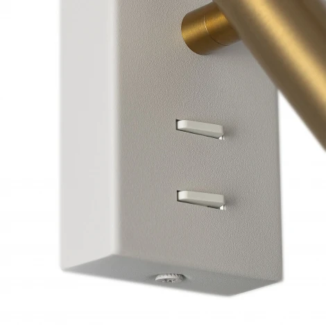 Бра с белым абажуром и выключателем с подсветкой для чтения Citilux Dekart CL704480