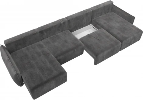 Диван П-образный Лига-051 НПБ Лонг Лига Диванов (Велюр) арт.128693