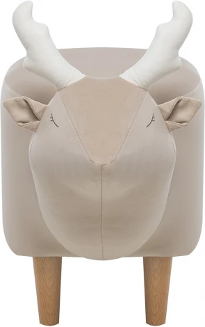 Пуф Leset Maral COMBI (Фанера,Массив дерева,Велюр/Бежевый,Белый) арт.2500000221552