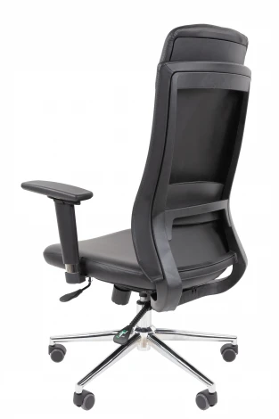Офисное кресло Chairman 500LUX Россия экокожа черный 7184480