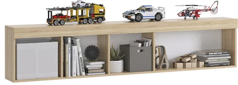 Форсаж Полка, цвет дуб крафт золотой/белый Mebelson (арт.MKF-04.2725)