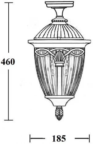 Потолочный светильник уличный Oasis Light FES 86305A Bl (220V, фонарь, IP44)