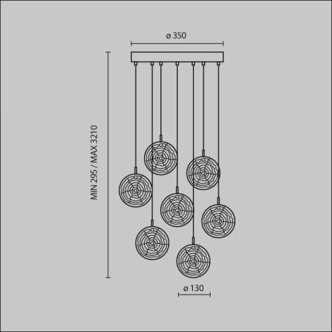 Подвесной светильник Maytoni Frozen MOD254PL-07BS (220V, на проводе)