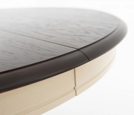 Стол Леонардо D100, Слоновая кость/Темный орех, Аврора