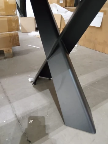 Стол ORISTANO 200 MARBLES KL-99 Белый мрамор матовый, итальянская керамика/ черный каркас М-City