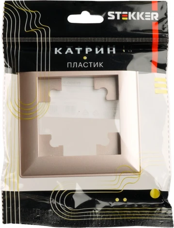 Рамка на 1 пост (шампань) Stekker Катрин 39802