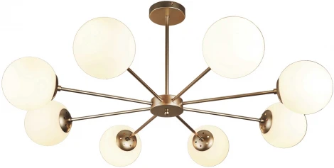 Потолочная люстра на штанге Escada Ethereal 2110/8P Gold E14*40W Champangne gold (220V, шарики)